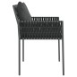 vidaXL Gartenstühle mit Kissen 4 Stk. Schwarz 54x61x83 cm Poly Rattan vidaXL Gartenstühle mit Kissen 4 Stk. Schwarz 54x61x83 cm Poly Rattan