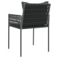 vidaXL Gartenstühle mit Kissen 4 Stk. Schwarz 54x61x83 cm Poly Rattan vidaXL Gartenstühle mit Kissen 4 Stk. Schwarz 54x61x83 cm Poly Rattan
