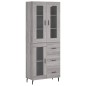 Highboard Grau Sonoma 69,5x34x180 cm Holzwerkstoff Highboard Grau Sonoma 69,5x34x180 cm Holzwerkstoff
