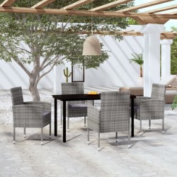 vidaXL 5-tlg. Garten-Essgruppe Anthrazit