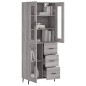 Highboard Grau Sonoma 69,5x34x180 cm Holzwerkstoff Highboard Grau Sonoma 69,5x34x180 cm Holzwerkstoff