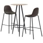 3-tlg. Bar-Set Stoff Dunkelgrau 3-tlg. Bar-Set Stoff Dunkelgrau