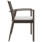 vidaXL Gartenstühle mit Kissen 4 Stk. Braun 56,5x57x83 cm Poly Rattan vidaXL Gartenstühle mit Kissen 4 Stk. Braun 56,5x57x83 cm Poly Rattan