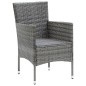 vidaXL 5-tlg. Garten-Essgruppe mit Kissen Poly Rattan Grau vidaXL 5-tlg. Garten-Essgruppe mit Kissen Poly Rattan Grau