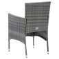 vidaXL 5-tlg. Garten-Essgruppe mit Kissen Poly Rattan Grau vidaXL 5-tlg. Garten-Essgruppe mit Kissen Poly Rattan Grau
