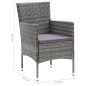 vidaXL 5-tlg. Garten-Essgruppe mit Kissen Poly Rattan Grau vidaXL 5-tlg. Garten-Essgruppe mit Kissen Poly Rattan Grau