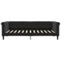 vidaXL Tagesbett Ausziehbar mit Schubladen Schwarz 90x200 cm Samt vidaXL Tagesbett Ausziehbar mit Schubladen Schwarz 90x200 cm Samt
