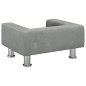 vidaXL Kindersofa Hellgrau 50x40x26,5 cm Samt vidaXL Kindersofa Hellgrau 50x40x26,5 cm Samt