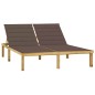 vidaXL Doppel-Sonnenliege mit Taupe Auflagen Kiefer Imprägniert vidaXL Doppel-Sonnenliege mit Taupe Auflagen Kiefer Imprägniert