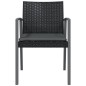 vidaXL Gartenstühle mit Kissen 6 Stk. Schwarz 56,5x57x83cm Poly Rattan vidaXL Gartenstühle mit Kissen 6 Stk. Schwarz 56,5x57x83cm Poly Rattan