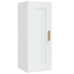 vidaXL Wandschrank Hochglanz-Weiß 35x34x90 cm Holzwerkstoff