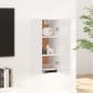 vidaXL Wandschrank Hochglanz-Weiß 35x34x90 cm Holzwerkstoff vidaXL Wandschrank Hochglanz-Weiß 35x34x90 cm Holzwerkstoff