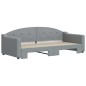 vidaXL Tagesbett Ausziehbar Hellgrau 90x200 cm Stoff vidaXL Tagesbett Ausziehbar Hellgrau 90x200 cm Stoff