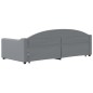 vidaXL Tagesbett Ausziehbar Hellgrau 90x200 cm Stoff vidaXL Tagesbett Ausziehbar Hellgrau 90x200 cm Stoff