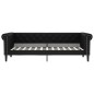 vidaXL Tagesbett Ausziehbar mit Schubladen Schwarz 90x200cm Kunstleder vidaXL Tagesbett Ausziehbar mit Schubladen Schwarz 90x200cm Kunstleder