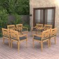 vidaXL Batavia-Stühle 8 Stk. mit Kissen Massivholz Teak vidaXL Batavia-Stühle 8 Stk. mit Kissen Massivholz Teak