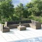 vidaXL 8-tlg. Garten-Lounge-Set mit Kissen Grau Poly Rattan vidaXL 8-tlg. Garten-Lounge-Set mit Kissen Grau Poly Rattan