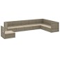 vidaXL 8-tlg. Garten-Lounge-Set mit Kissen Grau Poly Rattan vidaXL 8-tlg. Garten-Lounge-Set mit Kissen Grau Poly Rattan