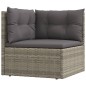 vidaXL 8-tlg. Garten-Lounge-Set mit Kissen Grau Poly Rattan vidaXL 8-tlg. Garten-Lounge-Set mit Kissen Grau Poly Rattan