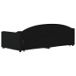 vidaXL Tagesbett Ausziehbar Schwarz 90x200 cm Stoff vidaXL Tagesbett Ausziehbar Schwarz 90x200 cm Stoff