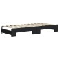 vidaXL Tagesbett Ausziehbar Schwarz 90x200 cm Stoff vidaXL Tagesbett Ausziehbar Schwarz 90x200 cm Stoff