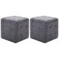 vidaXL Pouf 2 Stk. Grau 30x30x30 cm Wildleder-Optik vidaXL Pouf 2 Stk. Grau 30x30x30 cm Wildleder-Optik
