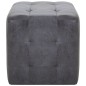 vidaXL Pouf 2 Stk. Grau 30x30x30 cm Wildleder-Optik vidaXL Pouf 2 Stk. Grau 30x30x30 cm Wildleder-Optik
