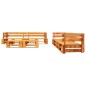 vidaXL 6-tlg. Garten-Lounge-Set aus Paletten mit Grauen Kissen Holz vidaXL 6-tlg. Garten-Lounge-Set aus Paletten mit Grauen Kissen Holz