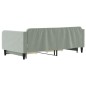 vidaXL Tagesbett Ausziehbar mit Schubladen Hellgrau 100x200 cm Samt vidaXL Tagesbett Ausziehbar mit Schubladen Hellgrau 100x200 cm Samt
