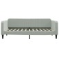 vidaXL Tagesbett Ausziehbar mit Schubladen Hellgrau 100x200 cm Samt vidaXL Tagesbett Ausziehbar mit Schubladen Hellgrau 100x200 cm Samt