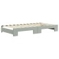 vidaXL Tagesbett Ausziehbar mit Schubladen Hellgrau 100x200 cm Samt vidaXL Tagesbett Ausziehbar mit Schubladen Hellgrau 100x200 cm Samt