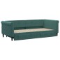 vidaXL Tagesbett Ausziehbar mit Schubladen Dunkelgrün 90x200 cm Samt vidaXL Tagesbett Ausziehbar mit Schubladen Dunkelgrün 90x200 cm Samt