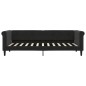 vidaXL Tagesbett Ausziehbar mit Schubladen Schwarz 80x200 cm Samt vidaXL Tagesbett Ausziehbar mit Schubladen Schwarz 80x200 cm Samt