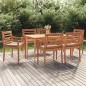 vidaXL 7-tlg. Garten-Essgruppe mit Kissen Massivholz Teak vidaXL 7-tlg. Garten-Essgruppe mit Kissen Massivholz Teak