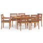 vidaXL 7-tlg. Garten-Essgruppe mit Kissen Massivholz Teak vidaXL 7-tlg. Garten-Essgruppe mit Kissen Massivholz Teak