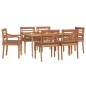 vidaXL 7-tlg. Garten-Essgruppe mit Kissen Massivholz Teak vidaXL 7-tlg. Garten-Essgruppe mit Kissen Massivholz Teak