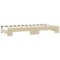 vidaXL Tagesbett Ausziehbar mit Schubladen Creme 90x200 cm Stoff vidaXL Tagesbett Ausziehbar mit Schubladen Creme 90x200 cm Stoff