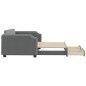 vidaXL Tagesbett Ausziehbar mit Schubladen Dunkelgrau 100x200 cm Stoff vidaXL Tagesbett Ausziehbar mit Schubladen Dunkelgrau 100x200 cm Stoff