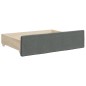 vidaXL Tagesbett Ausziehbar mit Schubladen Dunkelgrau 100x200 cm Stoff vidaXL Tagesbett Ausziehbar mit Schubladen Dunkelgrau 100x200 cm Stoff