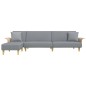 vidaXL Schlafsofa in L-Form Hellgrau 279x140x70 cm Stoff vidaXL Schlafsofa in L-Form Hellgrau 279x140x70 cm Stoff
