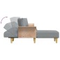 vidaXL Schlafsofa in L-Form Hellgrau 279x140x70 cm Stoff vidaXL Schlafsofa in L-Form Hellgrau 279x140x70 cm Stoff
