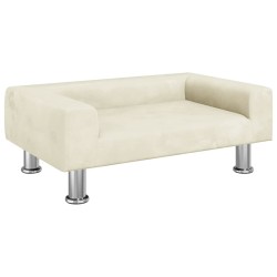 vidaXL Kindersofa Creme 70x45x26,5 cm Samt