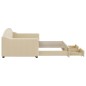 vidaXL Tagesbett Ausziehbar mit Schubladen Creme 90x200 cm Stoff vidaXL Tagesbett Ausziehbar mit Schubladen Creme 90x200 cm Stoff