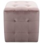 vidaXL Pouf 2 Stk. Rosa 30x30x30 cm Samtstoff vidaXL Pouf 2 Stk. Rosa 30x30x30 cm Samtstoff