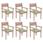 vidaXL Stapelbare Gartenstühle mit Kissen 6 Stk. Massivholz Teak vidaXL Stapelbare Gartenstühle mit Kissen 6 Stk. Massivholz Teak