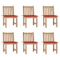 vidaXL Gartenstühle 6 Stk. mit Kissen Massivholz Teak vidaXL Gartenstühle 6 Stk. mit Kissen Massivholz Teak