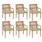 vidaXL Batavia-Stühle mit Kissen 6 Stk. Massivholz Teak vidaXL Batavia-Stühle mit Kissen 6 Stk. Massivholz Teak