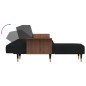 vidaXL Schlafsofa in L-Form Schwarz 279x140x70 cm Samt vidaXL Schlafsofa in L-Form Schwarz 279x140x70 cm Samt