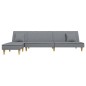 vidaXL Schlafsofa in L-Form Hellgrau 255x140x70 cm Stoff vidaXL Schlafsofa in L-Form Hellgrau 255x140x70 cm Stoff