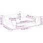 vidaXL Kindersofa Creme 70x45x26 cm Samt vidaXL Kindersofa Creme 70x45x26 cm Samt